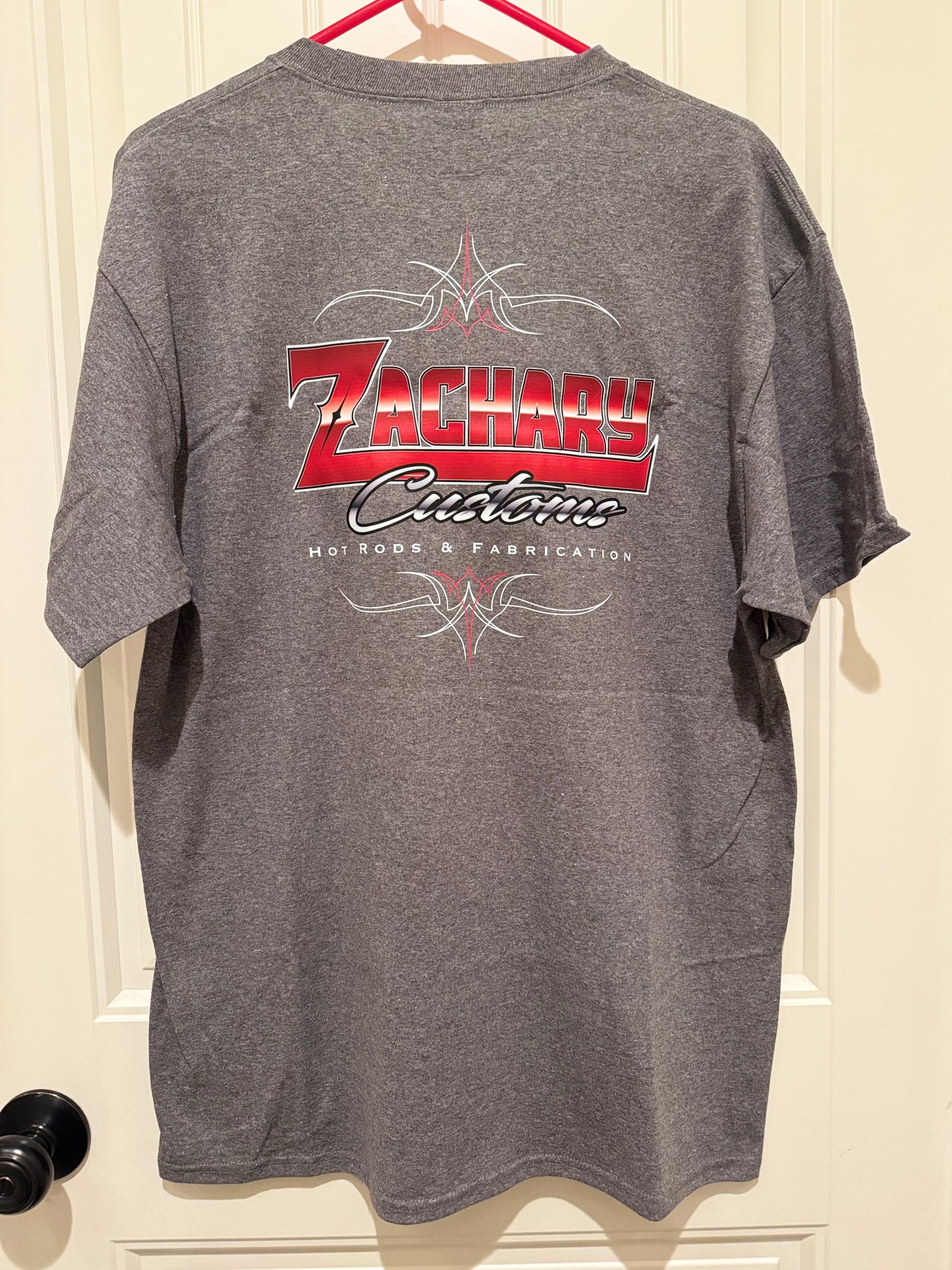Gray Zachary customs with red logo