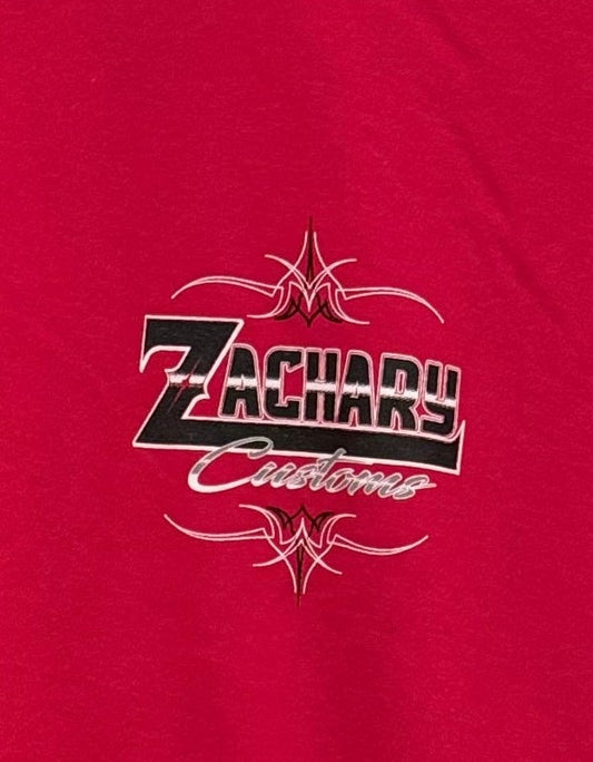 Red Zachary Customs shirt